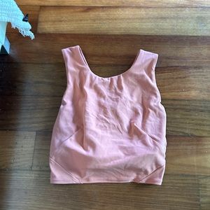 Rustic coral long line bra top lululemon size 6